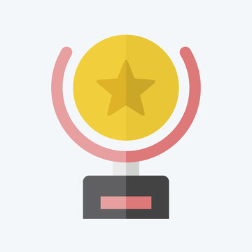 Icon Trophy. related to Award symbol. flat style. simple design editable. simple illustration