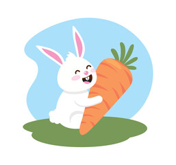 easter bunny decoration isolated