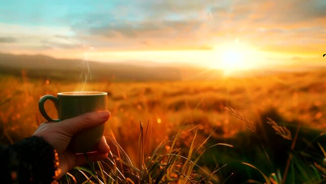 Sunrise Serenity: Savoring Coffee in the Gentle Morning Light