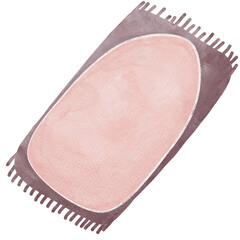 Watercolor Prayer Mat, Prayer Rug Illustration