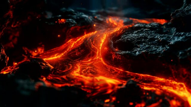 Molten Lava Flows: Nature's Fiery Spectacle Unfolds