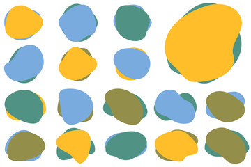 シンプルな流体のカラフルなフレームセット