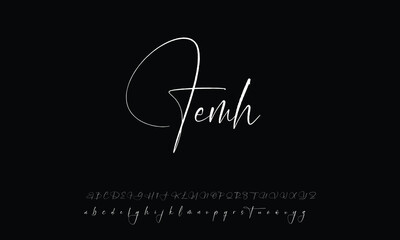 signature font alphabet vector illustration isolated Background