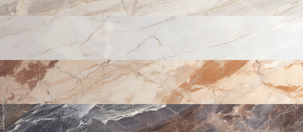 Aufkleber vibrant and diverse marble floor tiles with various colors and intricate patterns in a detailed clos