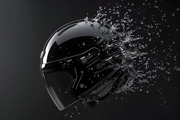 Cinematic Experiment with Helmet Throwing Techniques on Minimalist Isolated Background