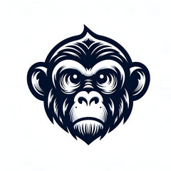 Obraz premium black and white illustration of a monkey