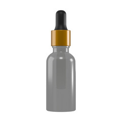 Transparant serum body care icon. 3d rendering skincare