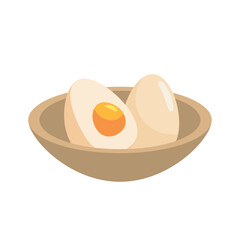 boiled eggs in bowl