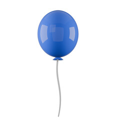 Blue balloons element group isolated on white.