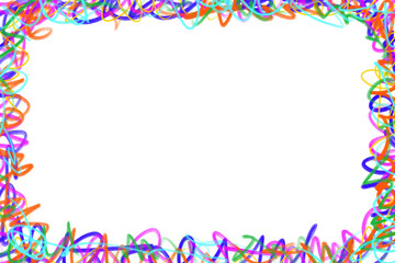 Fototapeta na wymiar colorful pencil scribble border elements