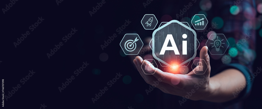 Aufkleber ai integration in business technology by processing data, improving decision-making, developing inno