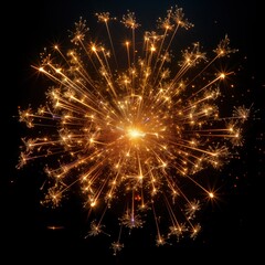 Fototapeta premium colored fireworks, on a black background