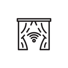 Curtain Fabric Home Line Icon