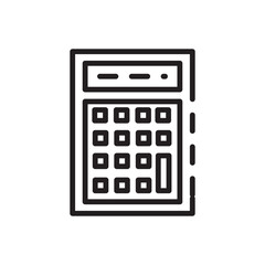 Calc Calculator Tool Line Icon
