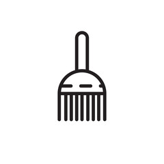 Hair Brush Tool Line Icon