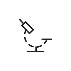 Microscope Lab Tool Line Icon