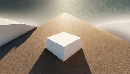 Geometry in Focus: Aerial View Product Podium Backdrop