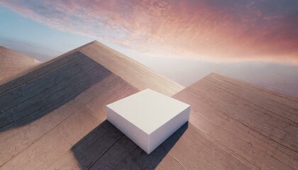 Elevated Elegance: Aerial View Product Podium Wallpaper