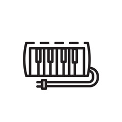 Accordian Music Wind Line Icon