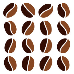 Coffee bean icon isolated on white background