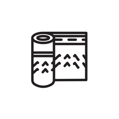 Cotton Fabric Textile Line Icon