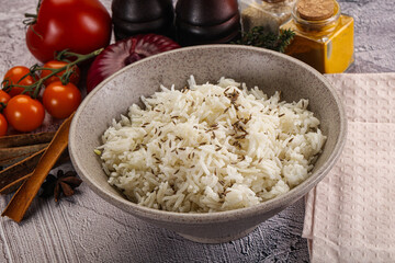 Indian cuisine jeera basmati rice