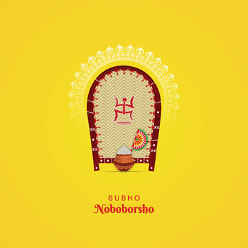 Pohela Boishakh | festival of | Pohela Boishakh poster, bengali new year, Suvo Noboborsho, Flat illustration of |  social media post. greeting, card, banner,post, poster, Happy Bengali New Year, 1431,