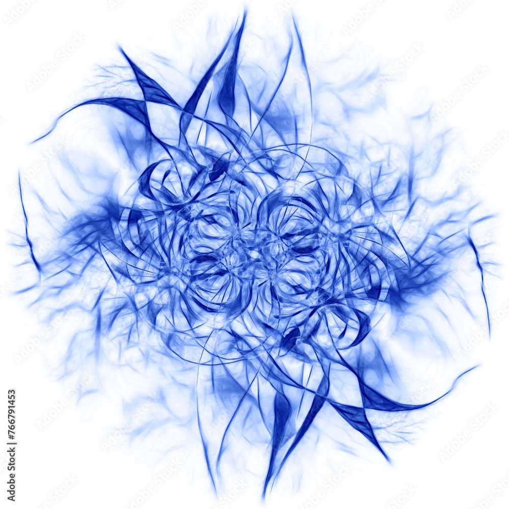 Aufkleber delicate and fragile cluster of similar curved lines on a white background in square format