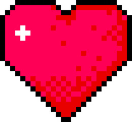 Heart Pixel Illustration