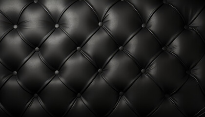 Black leather upholstery on the headboard or sofa - obrazy, fototapety, plakaty