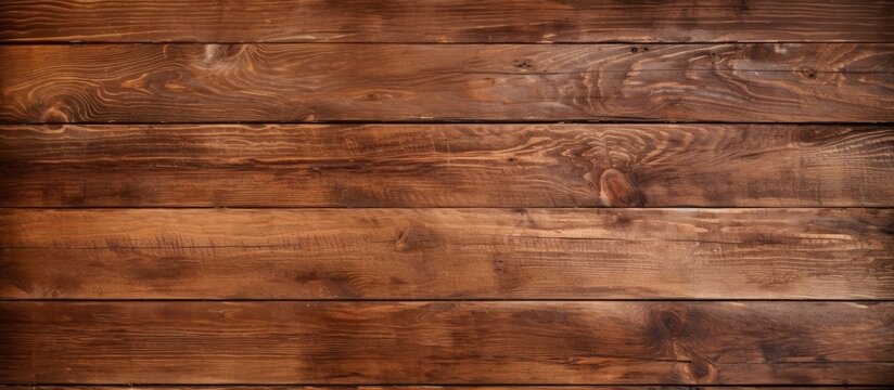 An image showing a detailed close-up of a weathered wooden wall that has been stained with a deep brown color