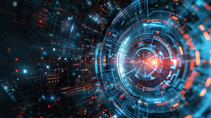 abstract blue background with glowing lines