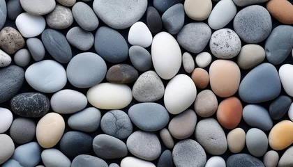 Foto auf Leinwand pebbles on the beach small stones © terra.incognita