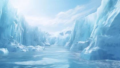 Foto op Plexiglas Frozen glaciers of Lake Baikal © terra.incognita