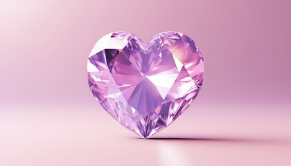 Purple Heart Shaped Gemstone Diamond