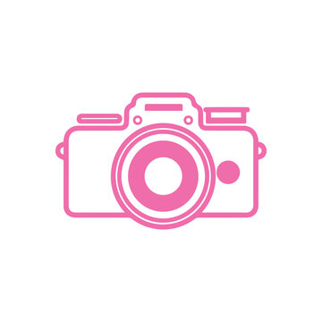 Camera icon on white background. Vector illustration in trendy flat style