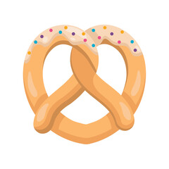 pretzel with sprinkles