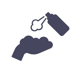 Silhouette Hand wash in sanitiser vector illustration design isolated on white background, symbol for your web site design, icon logo, app, UI.