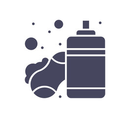 Silhouette Hand wash in sanitiser vector illustration design isolated on white background, symbol for your web site design, icon logo, app, UI.