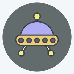 Icon Space Shuttle. suitable for Education symbol. color mate style. simple design editable. design template vector. simple illustration