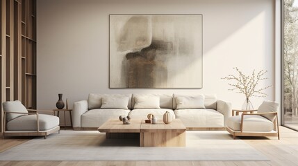Interior composition of modern sophisticated living room 