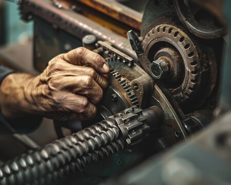 Delicate hands delicately adjusting the intricate components