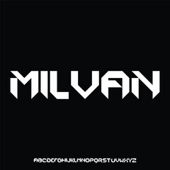 unique and elegant modern alphabet font vector