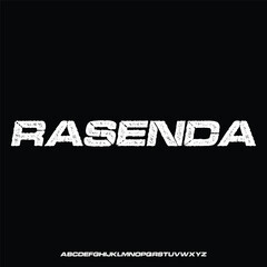 bold display alphabet font vector