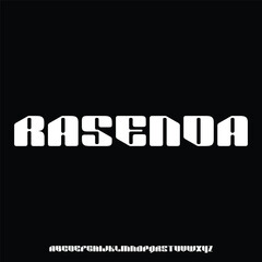 bold display alphabet font vector