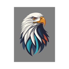 colorful eagle head