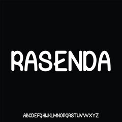 bold display alphabet font vector