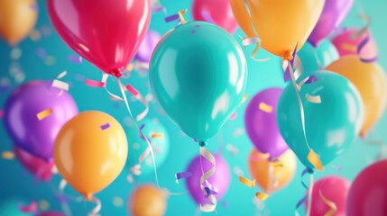 colorful balloons ,Celebrate children For banners, postcards, illustrations