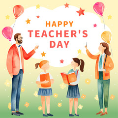 world teachers day watercolor Background for world teacher's day  