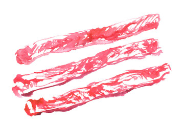 水彩で描いた牛肉　ゲタのイラスト